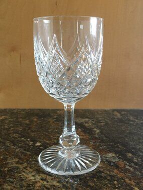 VTG Baccarat Colbert Cut Crystal Wine Goblet Glass - H